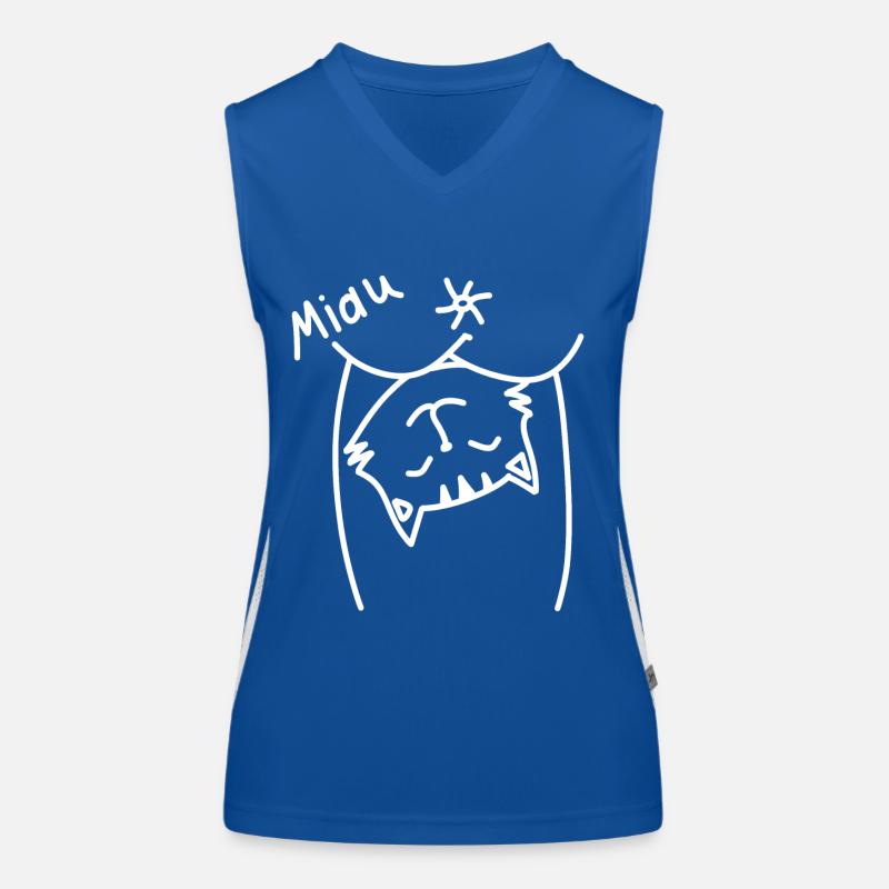 Miau weis Funktionelles Kontrast-Tank Top für Frauen