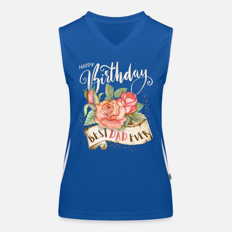 Happy-Birthday, Geburtstag Dad-Daddy, Papa-Vati Funktionelles Kontrast-Tank Top für Frauen