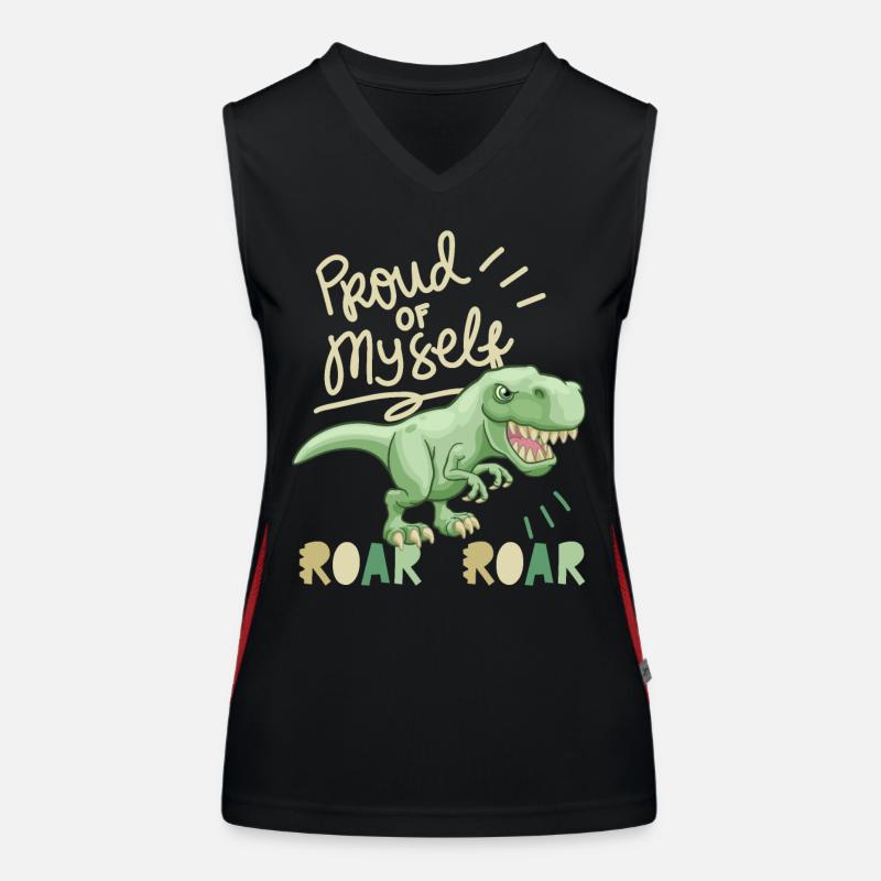 Motivation Inspiration, Dire avec Dinosaur Débardeur respirant contrasté Femme