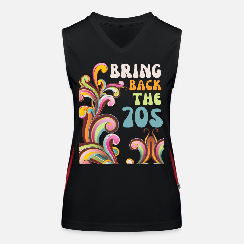70s, retro style, funny saying 1970 Women's Functional Contrast Tank Top