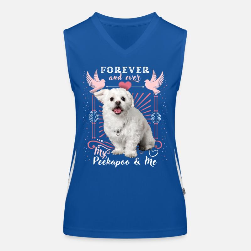 Peekapoo, Hund, Forever-Love, lustiger Spruch Funktionelles Kontrast-Tank Top für Frauen