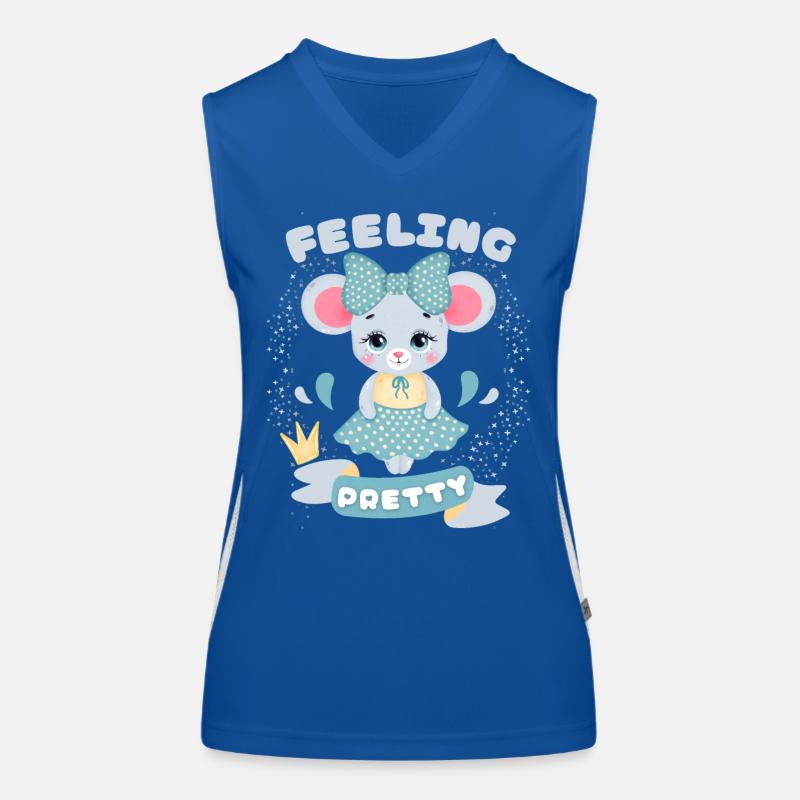 Cute mouse, mouse, kawaii mouse funny saying Women's Functional Contrast Tank Top