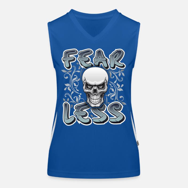 Skull, Totenkopf, Spruch Funktionelles Kontrast-Tank Top für Frauen