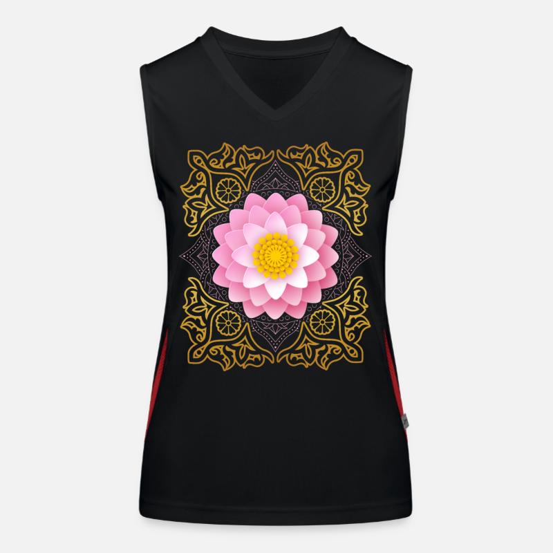 Mandala vintage avec fleur 3d, style vintage Débardeur respirant contrasté Femme
