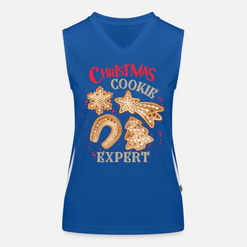 Weihnachtsplätzchen backen, Weihnachten, Lebkuchen Funktionelles Kontrast-Tank Top für Frauen