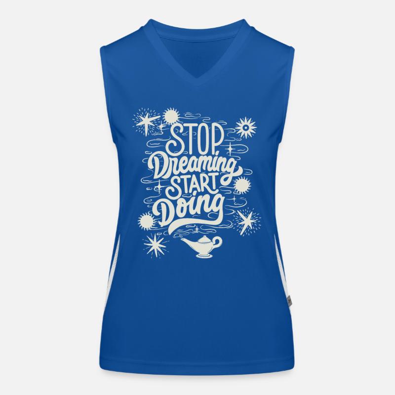 Motivation, slogan de motivation, typographie Débardeur respirant contrasté Femme