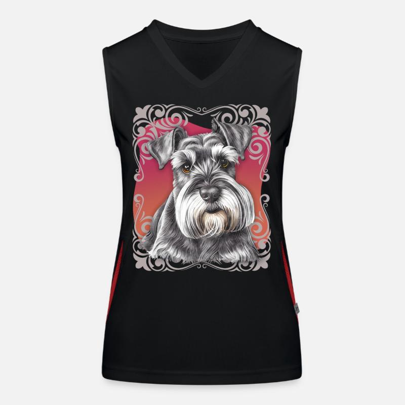 Schnauzer, Schnauzer-Dad, Schnauzer-Mom, Terrier Women's Functional Contrast Tank Top