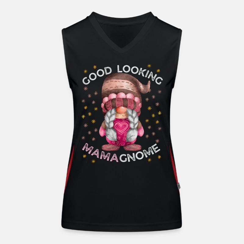 Mutter, Muttertag, Gnom-Zwerg lustiger Spruch Gnom Funktionelles Kontrast-Tank Top für Frauen