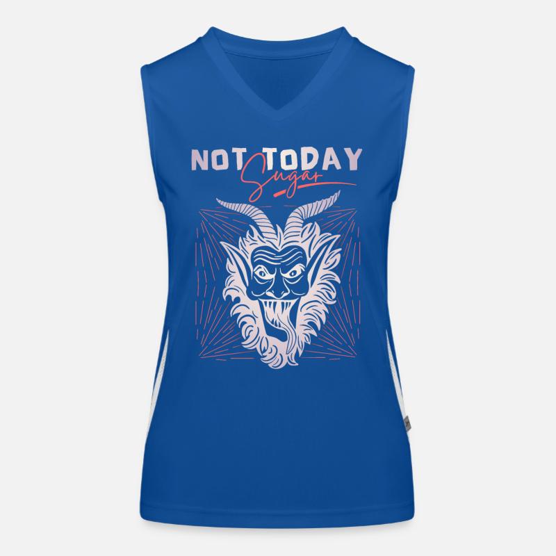 Teufel-Devil, lustiger Spruch Not-Today-Satan Funktionelles Kontrast-Tank Top für Frauen