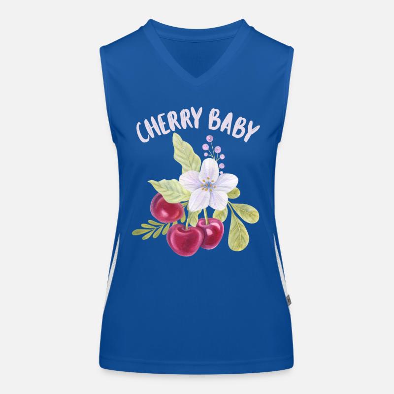 Kirsche, Cherry-Fruit lustiger Spruch Cherry-Baby Funktionelles Kontrast-Tank Top für Frauen