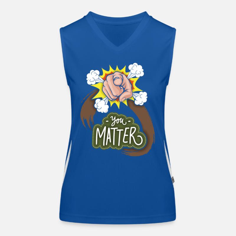 Motivation-Inspiration Zeigefinger Spruch, Comic Funktionelles Kontrast-Tank Top für Frauen