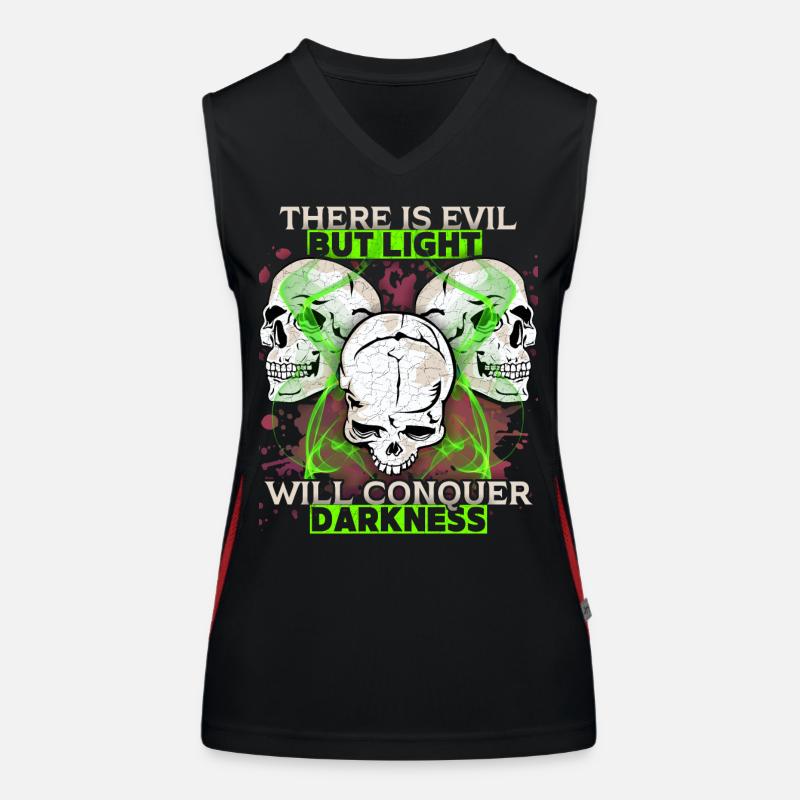 Comic Totenkopf Skull Motivation Spruch Funktionelles Kontrast-Tank Top für Frauen