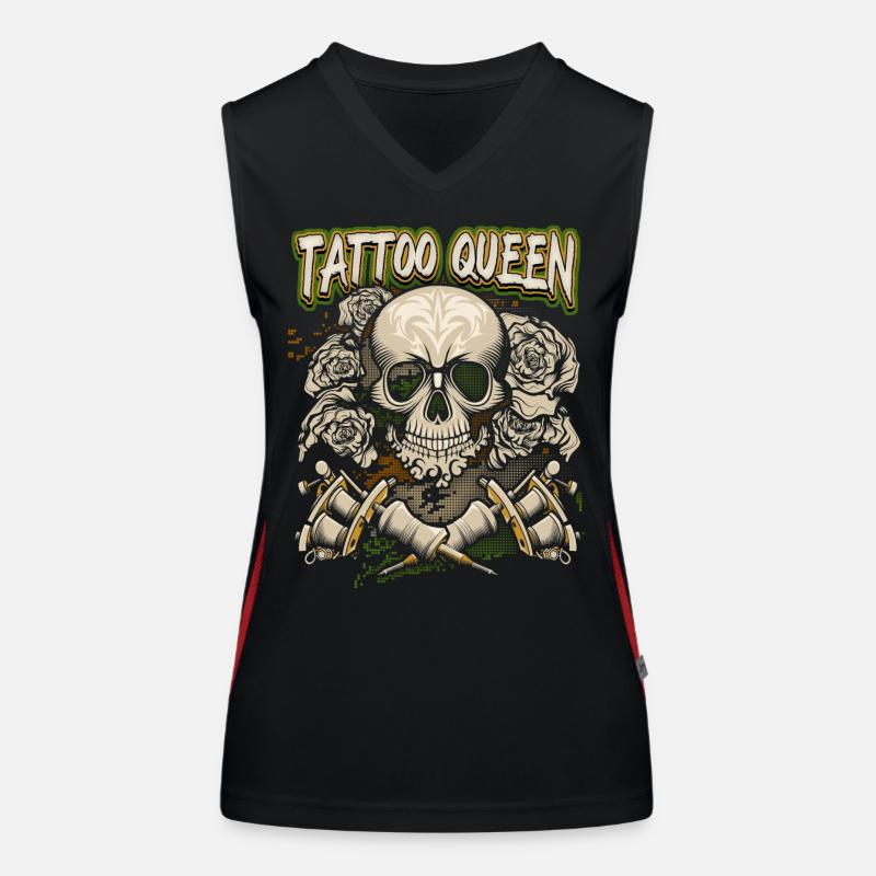 Skull, Tattoo Saying, Tattoo, Skull Women's Functional Contrast Tank Top