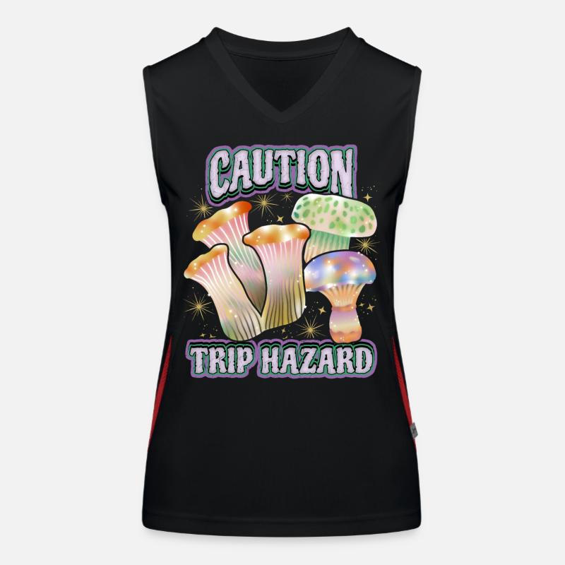 Magic Mushrooms, Psychedelische Pilze, Spruch Funktionelles Kontrast-Tank Top für Frauen