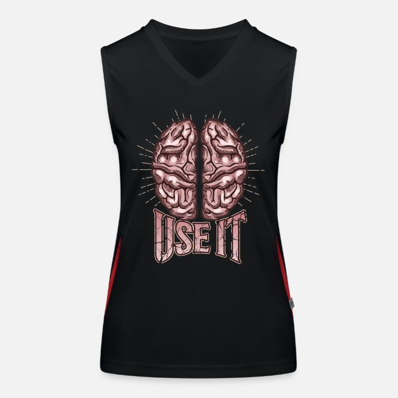 Gehirn, lustiger Spruch, Benutze-es Funktionelles Kontrast-Tank Top für Frauen