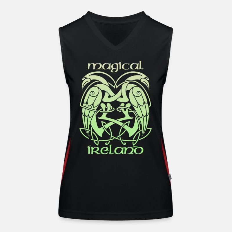 Celtic, Celtic Irish Knot, Magical Ireland Women's Functional Contrast Tank Top