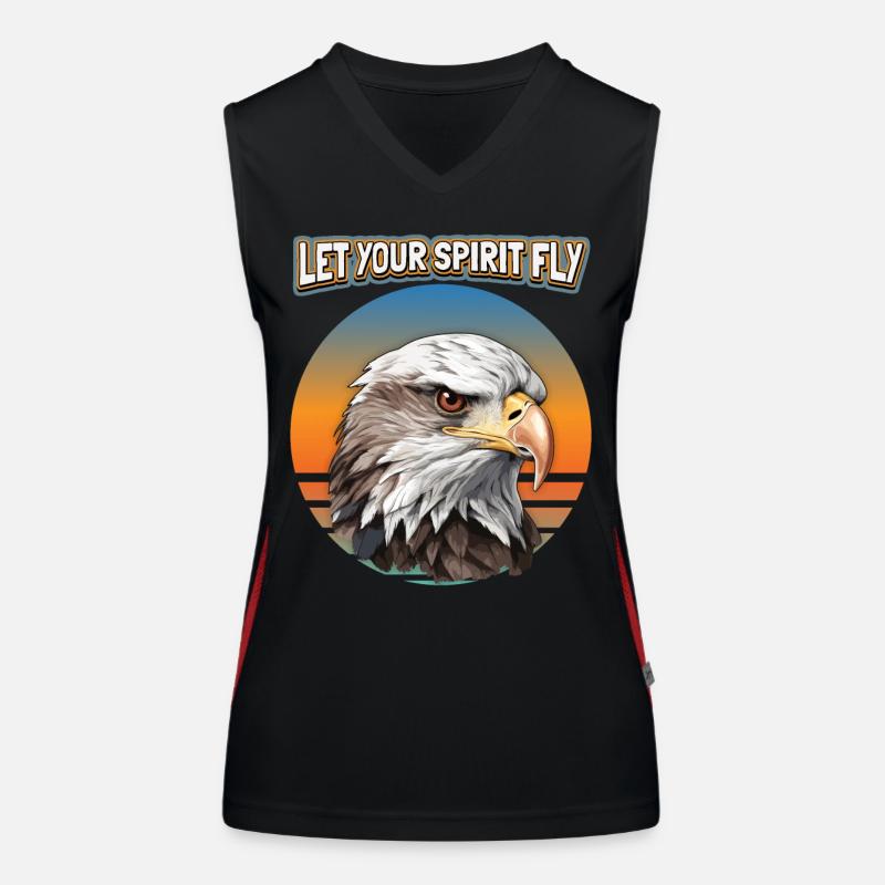 Motif d’aigle, Illustration d’aigle, dicton Débardeur respirant contrasté Femme