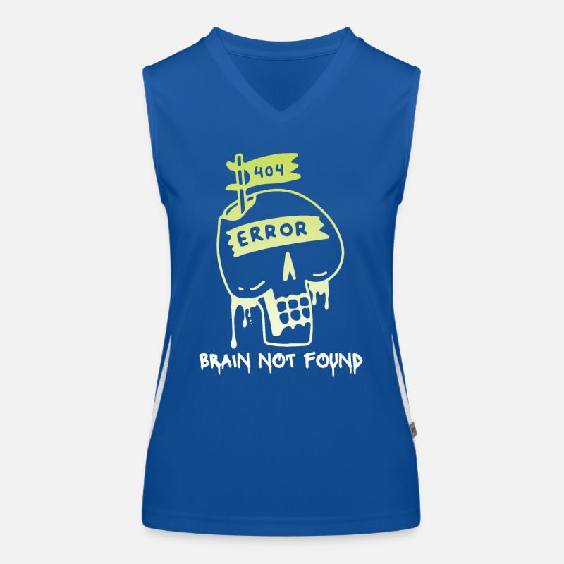 404-html error, Computer Nerd, No-Brain Saying Women's Functional Contrast Tank Top