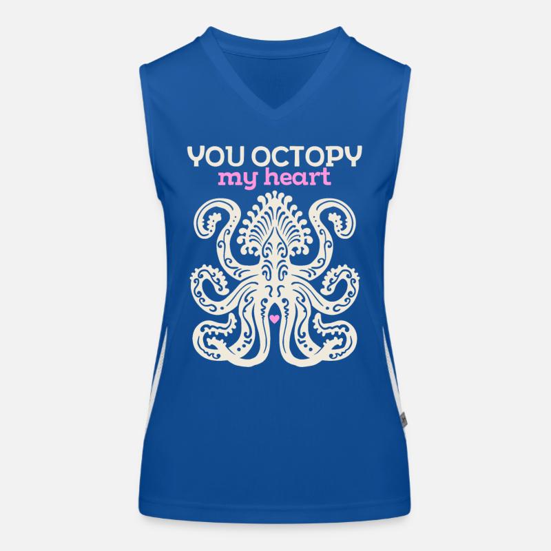 Oktopus-Krake, Valentinstag Pun, lustiger Spruch Funktionelles Kontrast-Tank Top für Frauen