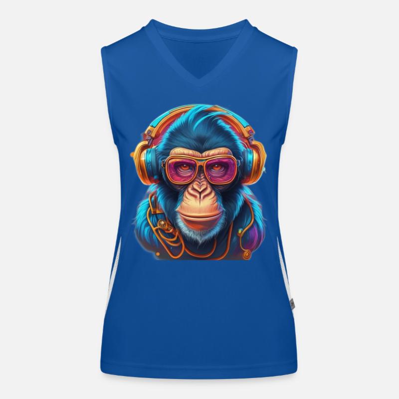 Cooler Affe Funktionelles Kontrast-Tank Top für Frauen