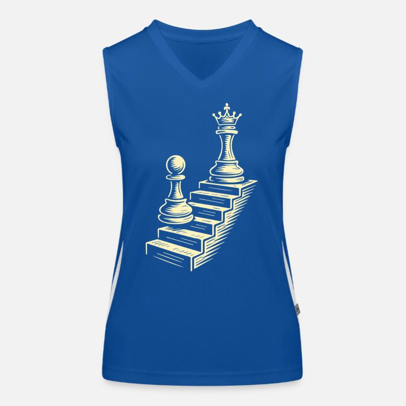 Joueur d’échecs pion à dames Journey Débardeur respirant contrasté Femme