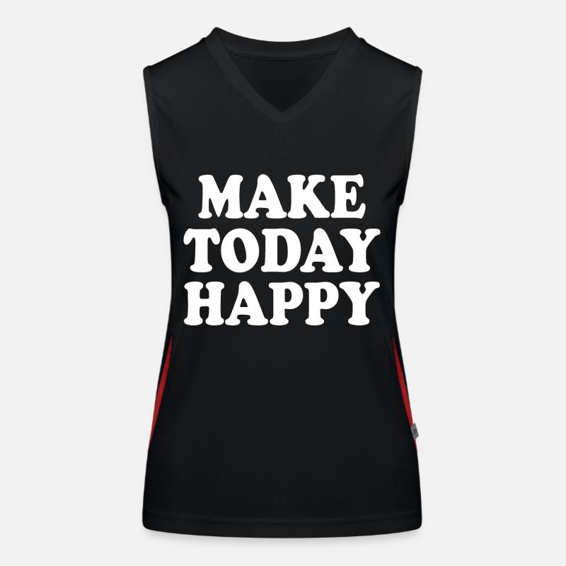 Make today happy Débardeur respirant contrasté Femme