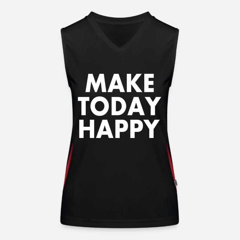 Make today happy Débardeur respirant contrasté Femme