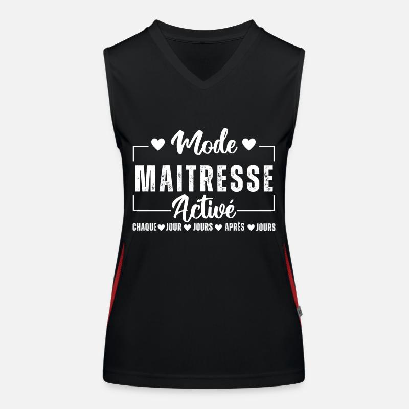 Mode maitresse activé cadeau maîtresse d' école Débardeur respirant contrasté Femme