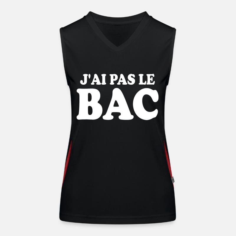 j'ai pas le bac Débardeur respirant contrasté Femme