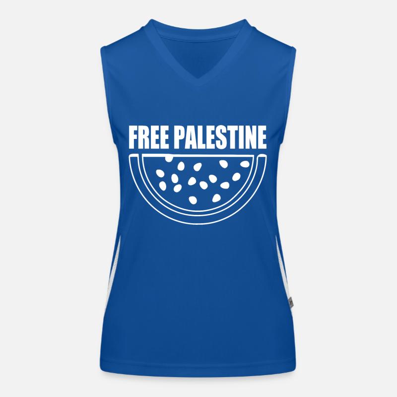 Free palestine wassermelone melone Funktionelles Kontrast-Tank Top für Frauen