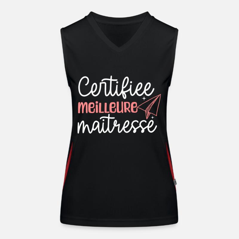 Meilleure maîtresse cadeau maitresse d' école Débardeur respirant contrasté Femme