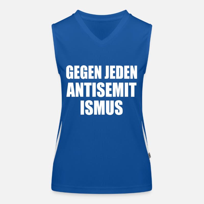 Gegen jeden antisemitismus Funktionelles Kontrast-Tank Top für Frauen