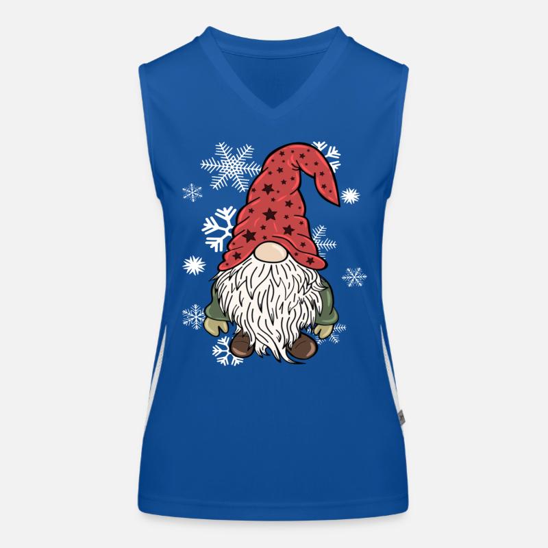 Gnome Elfes de Noël Flocons de neige Débardeur respirant contrasté Femme