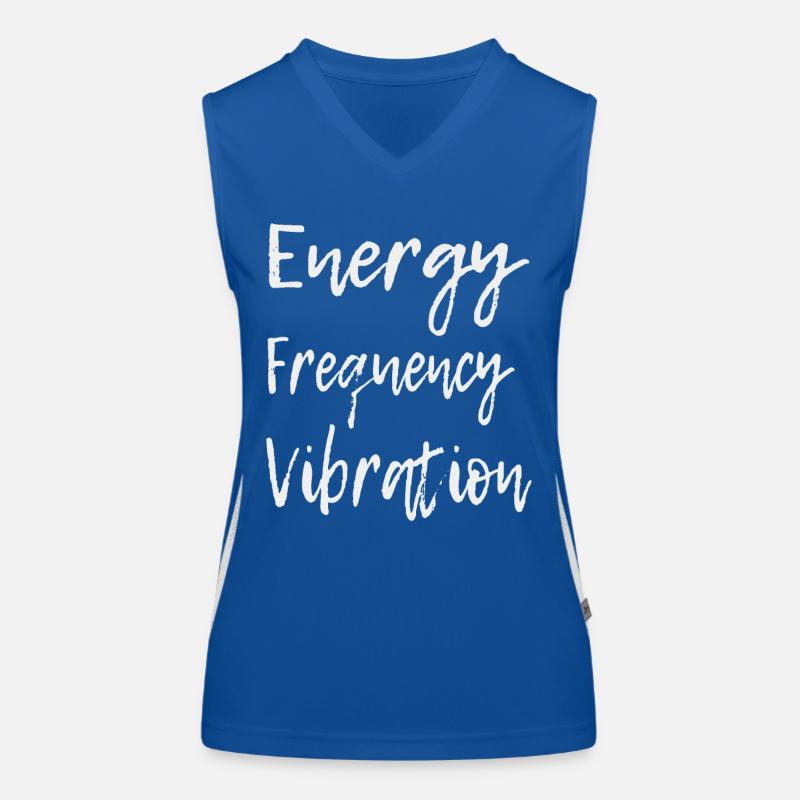 Energy Frequency Vibration Text Art Funktionelles Kontrast-Tank Top für Frauen