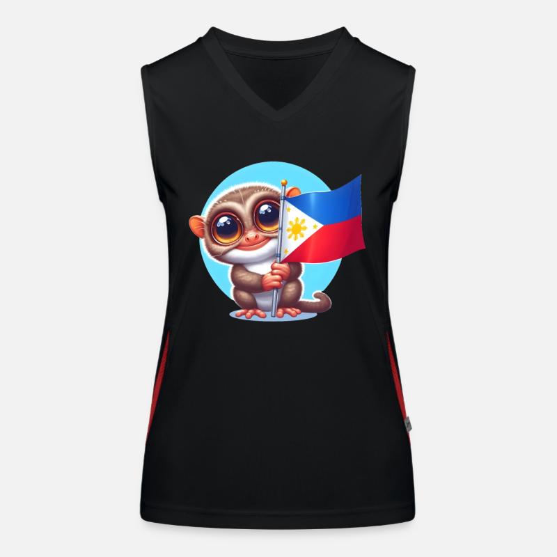 Tarsier Philippines Débardeur respirant contrasté Femme