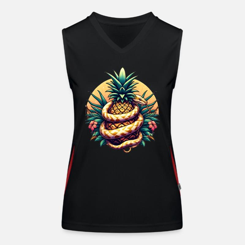 Python um Ananas Funktionelles Kontrast-Tank Top für Frauen