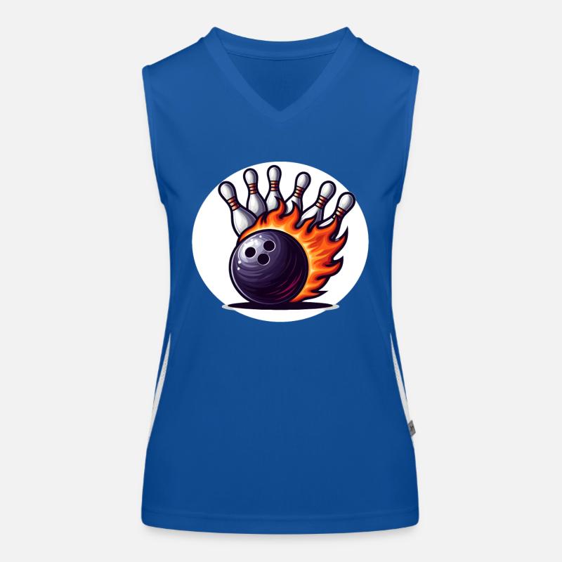 Boule de bowling en feu Débardeur respirant contrasté Femme
