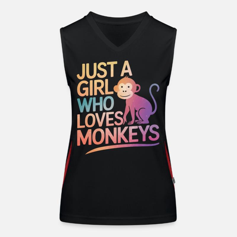 Singe Singe Animal Gorille Chimpanzé Débardeur respirant contrasté Femme