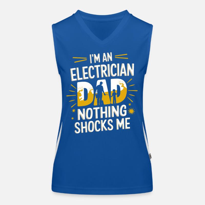 Elektriker Elektroniker Handwerker Beruf Spruch Funktionelles Kontrast-Tank Top für Frauen