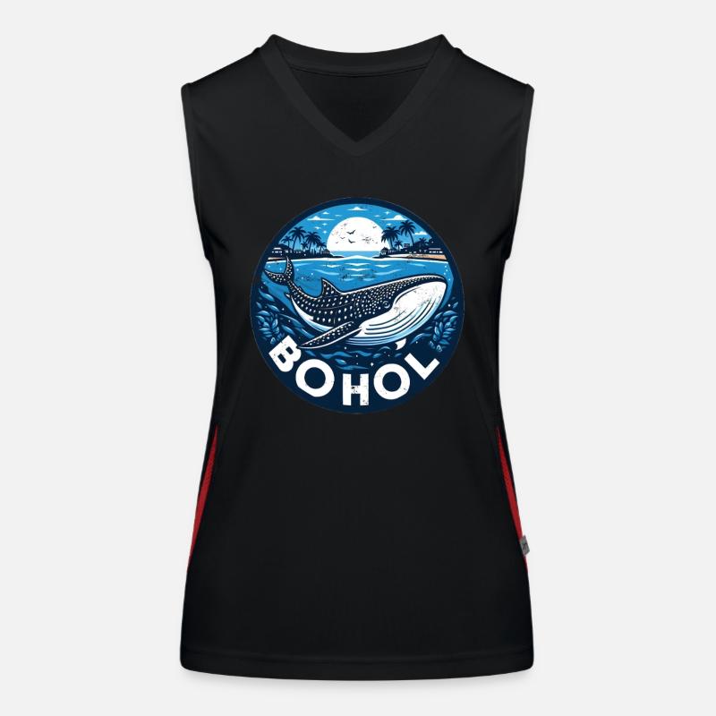 Bohol Walhai Funktionelles Kontrast-Tank Top für Frauen