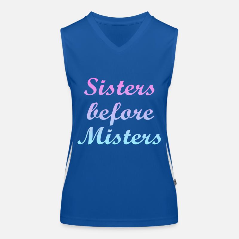 sisters before misters Funktionelles Kontrast-Tank Top für Frauen