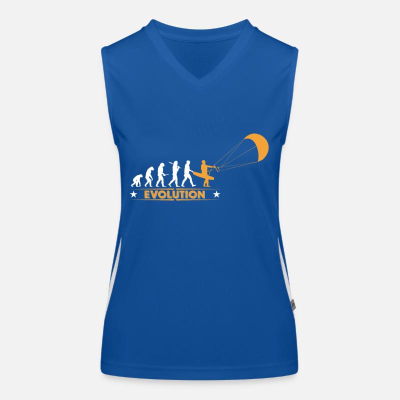 Kitesurfen - Evolution Funktionelles Kontrast-Tank Top für Frauen