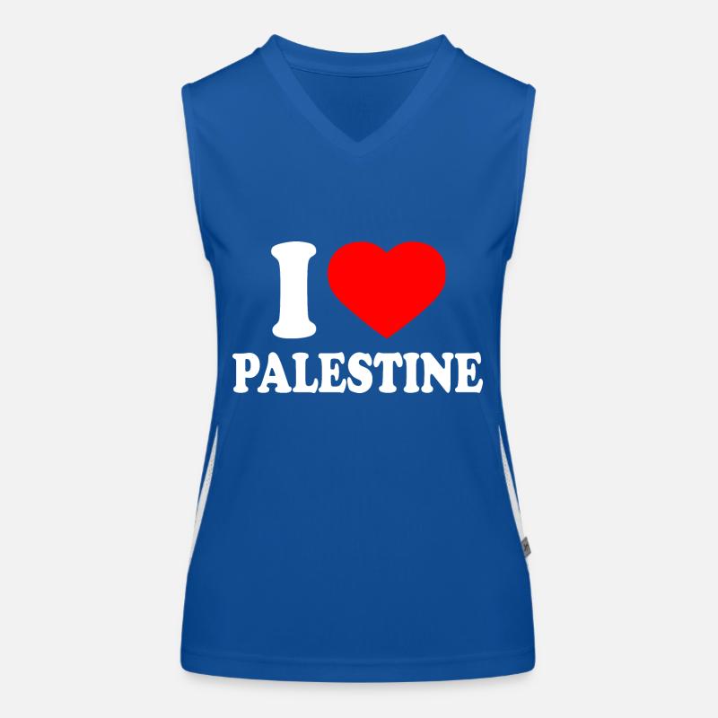 I love palestine Débardeur respirant contrasté Femme