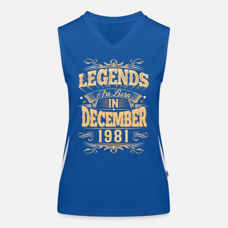 Dezember 1981 Geburtstag Legende Funktionelles Kontrast-Tank Top für Frauen