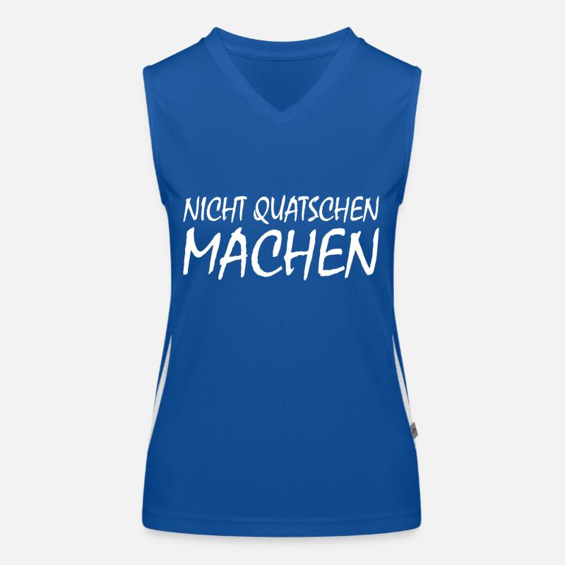 nicht quatschen machen Funktionelles Kontrast-Tank Top für Frauen
