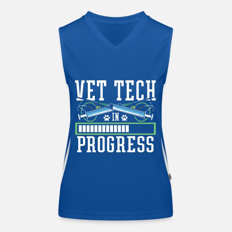 Veterinärtechniker Tierarzt Vet Tech in Progress Funktionelles Kontrast-Tank Top für Frauen