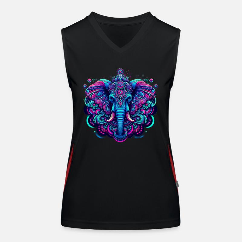 Goa Merch for the Goa Trance Psytrance Festival Women's Functional Contrast Tank Top