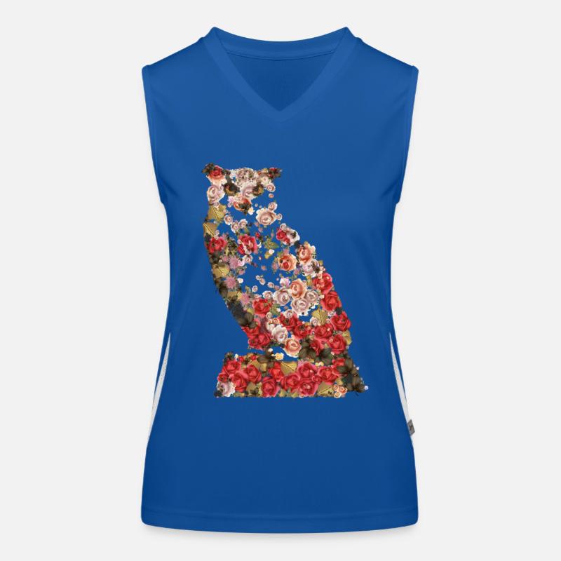 Portrait der großen Vintage Eule. Eule, Eule Funktionelles Kontrast-Tank Top für Frauen