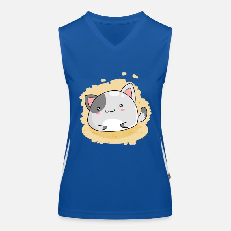Chat mignon chaton kawaii Débardeur respirant contrasté Femme