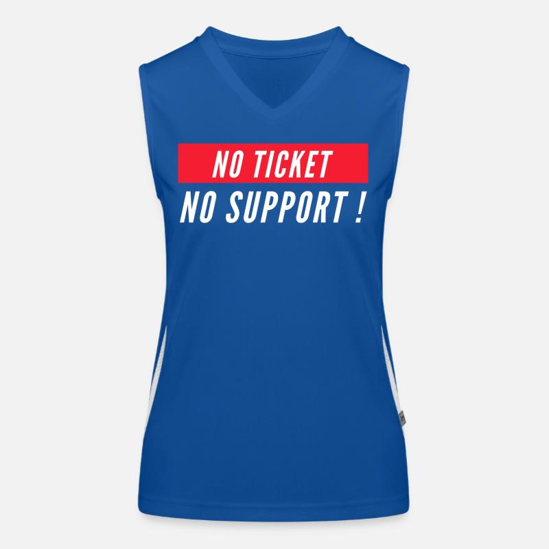 Pas de ticket pas de support! Informaticien informatique informatique Spruch Débardeur respirant contrasté Femme